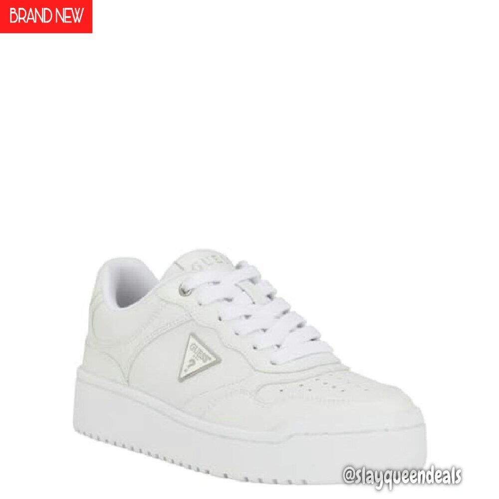Women's Faux Leather Platform Sneakers, Lace-Up, Cushioned, Size Available - Picture 3 of 8